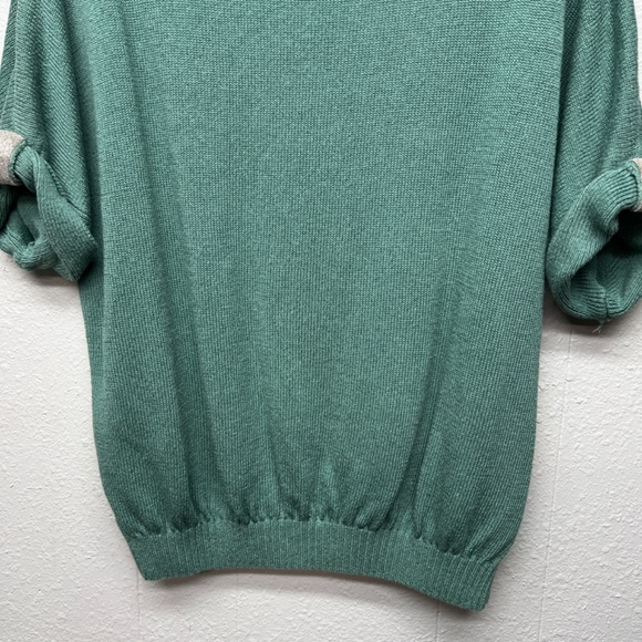 Chico's Linen Cotton Womens Sweater XL Flowy Breathable Coastal Nautical Beachy - Picture 8 of 10